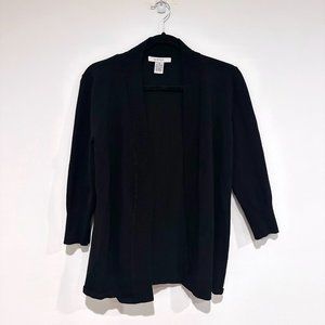 Grace, Long-Sleeve Knit Cardigan, Black, Size Medium